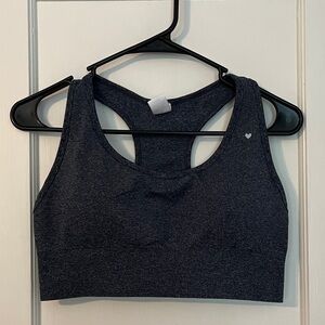 Women's Blue-Grey Marled Sports Bra size L